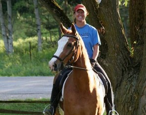 Jacqueline Brooks on her first Grand Prix horse, Finnegan