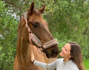 Fatima Garcia with Rafael Segui Sintes' international Grand Prix horse Dubai King