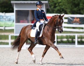 Febe van Zwambagt and edson at the 2020 European Under 25 Championships :: Photo © Astrid Appels