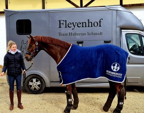 Rudi on his way to Hubertus Schmidt's Fleyenhof