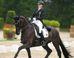 Anna-Christina Abbelen and First Lady at the 2017 European Young Riders Championships in Roosendaal :: Photo © Astrid Appels