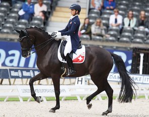 Swiss Estelle Wettstein on West Side Lady at the 2019 European Dressage Championships in Rotterdam :: Photo © Astrid Appels