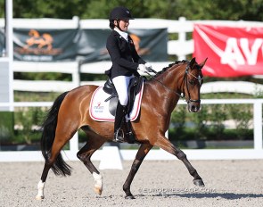 Josephine Gert Nielsen and Dot Com at the 2020 European Pony Championships in Budapest :: Photo © Astrid Appels