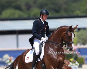 Tomasz Jasinski and Shosholoza at the 2015 European Young Riders Championships :: Photo © Astrid Appels