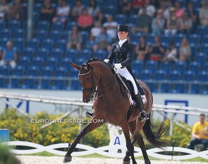 Fanny Verliefden and Annarico at the 2015 European Dressage Championships in Aachen :: Photo © Astrid Appels