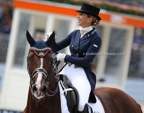 Dina Ellermann and Donna Anna at the 2019 European Dressage Championships in Rotterdam :: Photo © Astrid Appels