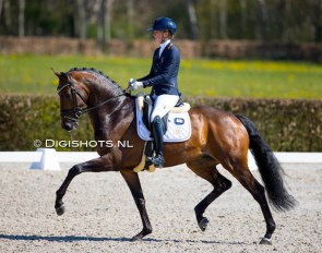 Kirsten Brouwer and Lennoxwaard at the first Dutch WCYH selection trial :: Photo © Digishots