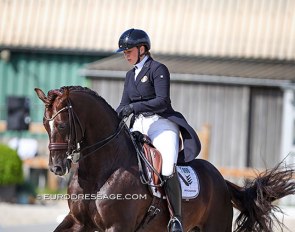 Ellen Birgitte Farbrot on Red Rebel at the 2021 CDI Grote Brogel :: Photo © Astrid Appels