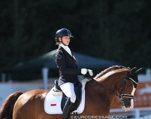 Weronika Lewandowska and Hojvejs Casmir at the 2020 European Pony Championships :: Photo © Astrid Appels