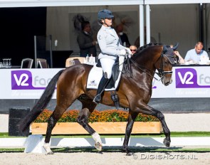 Danielle Heijkoop and Deparon US at the 2020 Dutch Dressage Championships in Ermelo :: Photo © Digishots