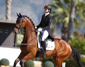 Daria Maria Paliciuc and Everton at the 2021 European Young Riders Championships :: Photo © Astrid Appels