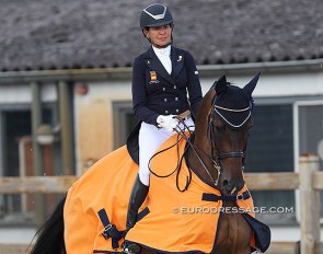 Beatriz Ferrer-Salat and Elegance win the Grand Prix at the 2021 CDI Grote Brogel :: Photo © Astrid Appels