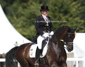 Juliette Piotrowski and Sir Diamond win double silver and bronze at the 2013 European Young Riders Championships :: Photo © Astrid Appels