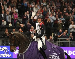 Charlotte Dujardin and Mount St. John Freestyle won the 2019 World Cup qualifier in London :: Photo © Astrid Appels