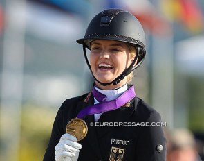 Luca Sophia Collin at the 2021 European Young Riders Championships :: Photo © Astrid Appels