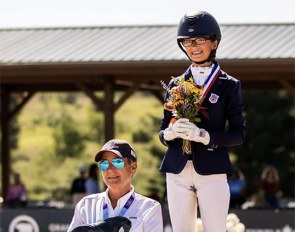 Lexie Kment received the Amanda Johnson Pursuit of Excellence Memorial Trophy at the 2021 NAYC :: Photo © USEF