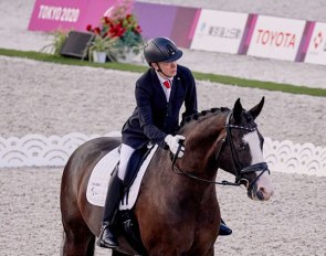 Jens Lasse Dokkan narrowly missed the bronze medal on Aladdin in Grade I, but is the only rider who has competed in every single Paralympics since the introduction of para-dressage in Atlanta 1996. (Photo © FEI)