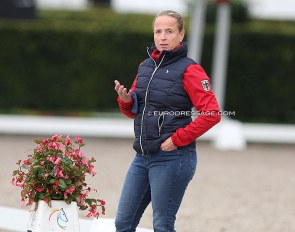 IDRC president Isabell Werth coaching a student at the 2021 CDIO Aachen :: Photo © Astrid Appels