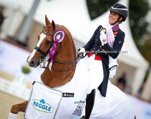 Charlotte Dujardin and Gio at the 2021 European Dressage Championships :: Photo © Astrid Appels