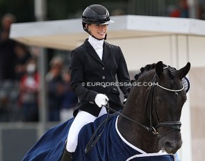No Medal for WCYH Champions Charlotte Fry and Kjento at the 2021 World Young Horse Championships in Verden :: Photo © Astrid Appels