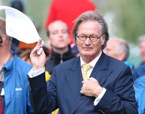 Frank Kemperman at the closing ceremony of the 2011 CHIO Aachen where traditionally white handkerchiefs are waved :: Photo © Astrid Appels