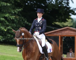 Helene Le Gallais and Unique at the 2011 European Junior Riders Championships in Broholm :: Photo © Astrid Appels