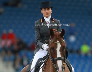 Beatriz Ferrer-Salat and Delgado at the 2015 European Dressage Championships :: Photo © Astrid Appels