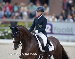Yvonne Osterholm and Quarton at the 2016 World Young Horse Championships :: Photo © Dirk Caremans