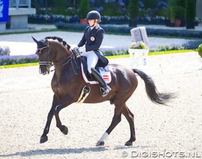 Franziska Fries on Atomic at the 2018 CDIO-U25 Aachen :: Photo © Digishots