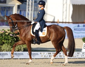 Febe van Zwambagt and Edson at the 2021 European Under 25 Championships :: Photo © Astrid Appels