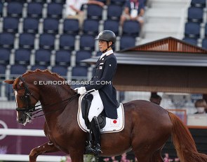 Kazuki Sado on Ludwig der Sonnenkonig at the 2021 Olympic Games :: Photo © Astrid Appels