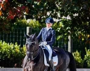 Vanessa Way and San Andreas competing at the 2021 CDN Dressage by the Lake :: Photo © Libby Law