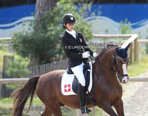 Naomi Winnewisser and Diamant NW at the 2012 European Pony Championships in Fontainebleau :: Photo © Astrid Appels