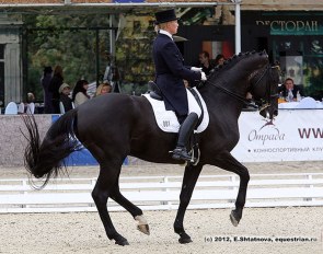Alexandra Korelova and Baikal competing at Moscow Otrada in 2012 :: Archive photo © E. Shtatnova