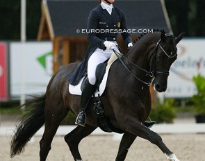Alexandra Andresen and Empire B at the 2017 European Young Riders Championships :: Photo © Astrid Appels