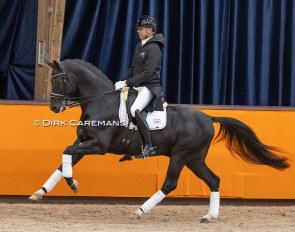 Hans Peter Minderhoud and Dettori at the 2021 KWPN Stallion Licensing show behind closer doors :: Photo © Dirk Caremans