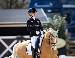 Jona-Emily Bomberg and Mr Magic at the 2021 CDI Sint-Truiden :: Photo © Astrid Appels