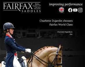 Charlotte Dujardin rides with Fairfax saddles