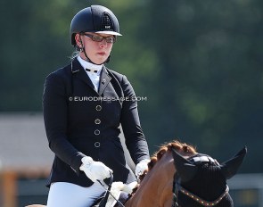Sabrina Gessmann at the 2018 World Young Horse Championships in Ermelo :: Photo © Astrid Appels