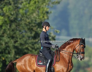 Daniel Bachmann Andersen schooling Marshall Bell at the 2021 European Championships in Hagen :: Photo © Astrid Appels