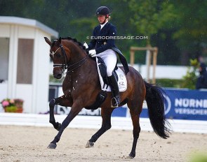 Nicole Wego-Engelmeyer on Quiana at the 2021 World YH Championships in Verden :: Photo © Astrid Appels