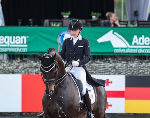 Susan Pape on Eclectisch at the 2022 CDI Wellington :: Photo © Sue Stickle