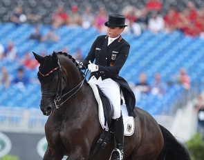 Dorothee Schneider and Sammy Davis Jr at the 2018 World Equestrian Games :: Photo © Astrid Appels