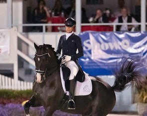 Shannon Stevens and Ferrari at the 2021 CDI-W Devon :: Photo © Stacy Lynn Photography