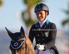 Beatrice Arturi and Grandeur at the 2021 European Young Riders Championships in Oliva Nova :: Photo © Astrid Appels