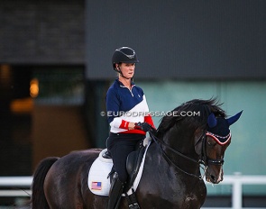 Sabine Schut-Kery schooling Sanceo at the 2021 Olympic Games in Tokyo :: Photo © Astrid Appels