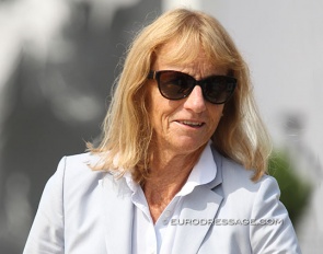 British 5* judge Isobel Wessels at the 2019 European Youth Riders Championships in Italy :: Photo © Astrid Appels