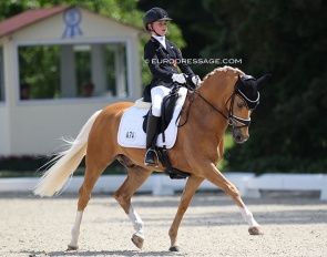 German pony rider Carolina Miesner on Novellini at the 2021 CDIO-P Hagen :: Photo © Astrid Appels