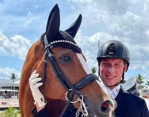 Lars Ligus and Soccer City, a 2010 PSI Auction horse that was previously owned by Jill Irving and now by Katherine Kuss :: Photo © Hof Kasselmann