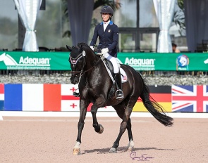 Kate Shoemaker and Solitaer 40 scored 74.146% in the CPEDI3* FEI Para Individual Grade IV class :: Photo © SusanJStickle.com